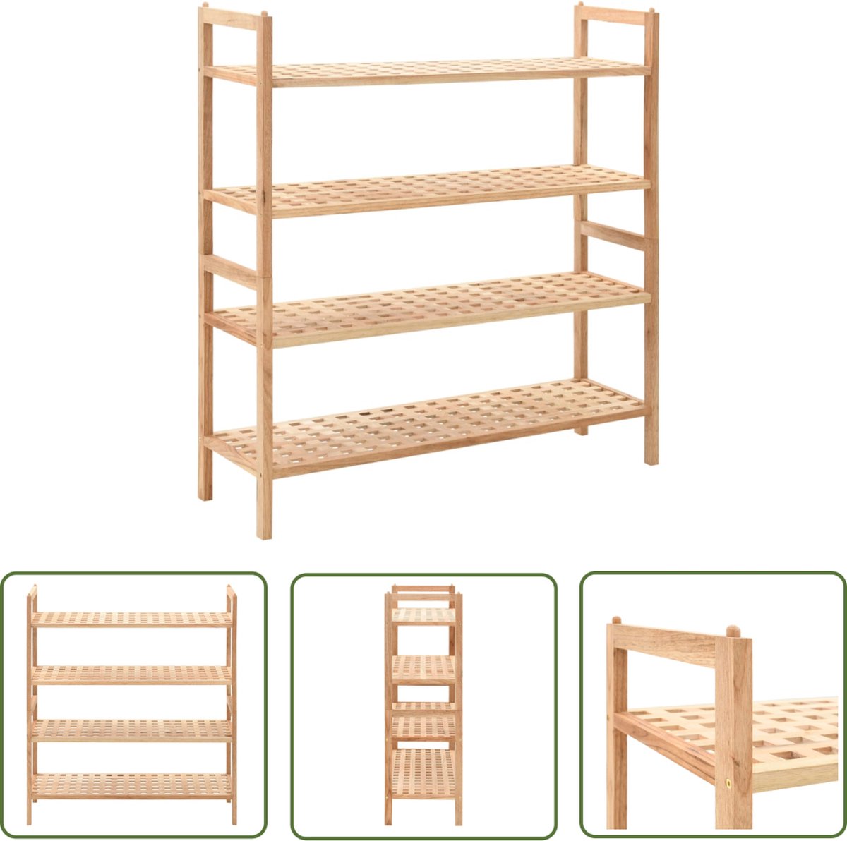 vidaXL Walnotenhout - Schoenenrek - Schoenenrek 69x26x81 cm massief walnotenhout - Schoenen Organisatie - Entree Kast - Vintage Meubels (8721032004317)