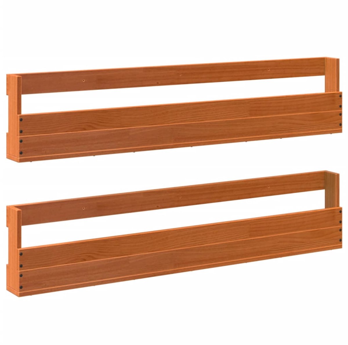 2 st Schoenenkast | Schoenenrekken 110x8,5x23,5 cm massief grenenhout wasbruin (6248446699073)