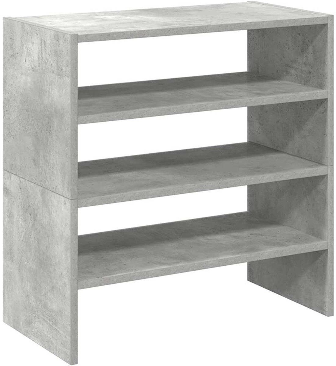 2 st Schoenenkast | Schoenenrekken stapelbaar 60x30x30,5 cm betongrijs (6248446699141)