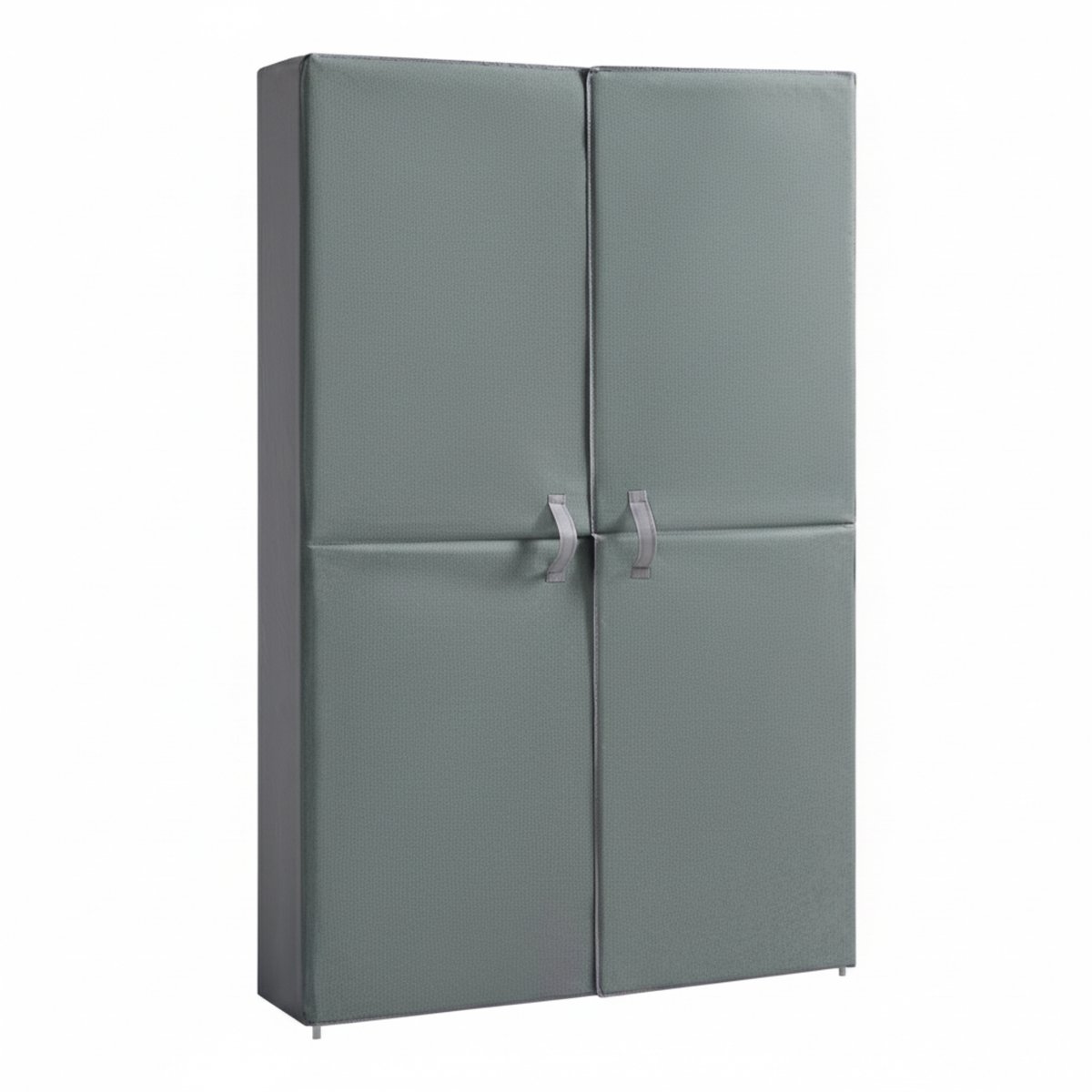 ACAZA Schoenenkast - Schoenenrek - Met Magnetische Sluiting - 8 Niveaus- Tot 40 Paar Schoenen - 164,5 x 100 x 30 cm - Stof & Metaal Frame - Grijs (5400943042788)