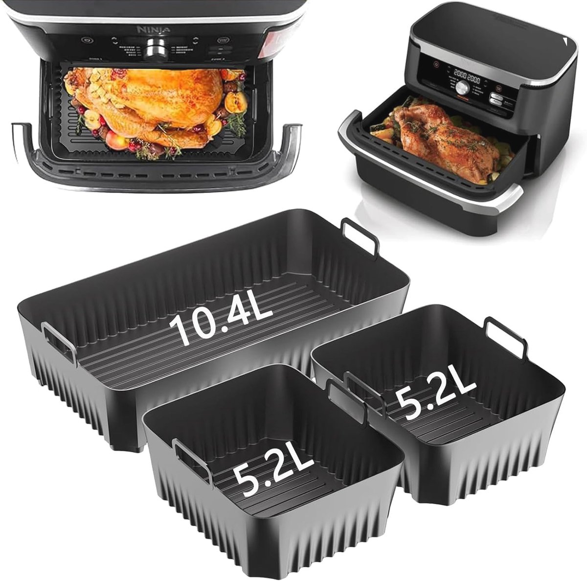 Accessoires voor Heteluchtfriteuse - Siliconen Vormen voor Airfryer en Ovens (6152638715710)