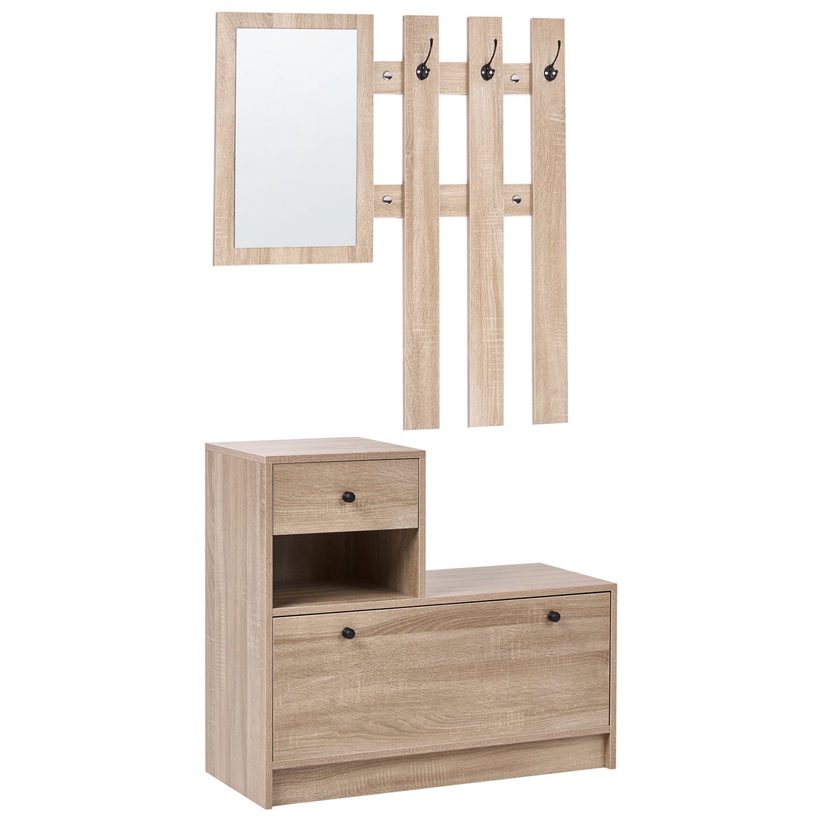 BELIANI COOMA - Halmeubelset - Lichtbruin - Hout (4069605054883)