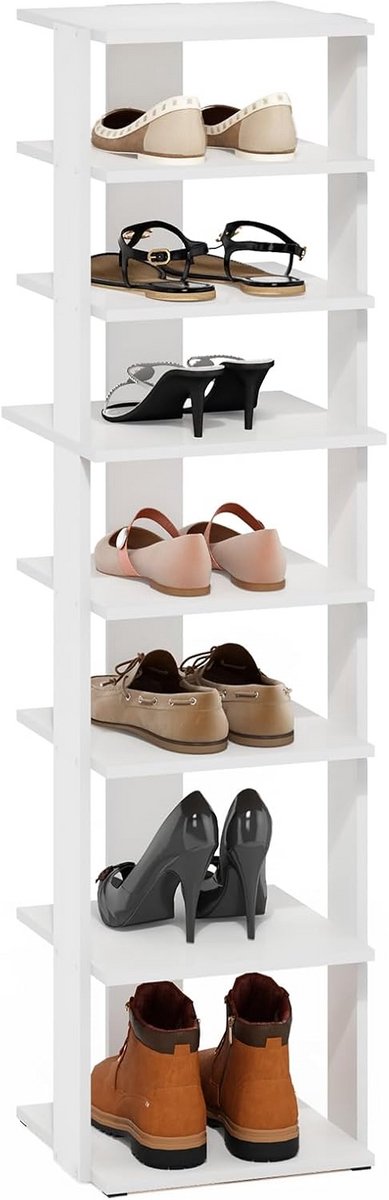 Compacte Verticale Schoenenkast met 8 Niveaus voor Ruimtebesparing (9101026899560)