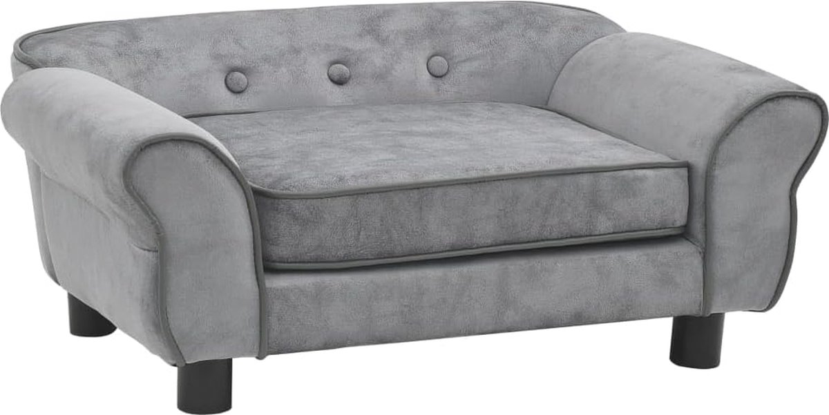 Luxe Hondenbank Pluche Grijs - Comfortabele Hondensofa voor Huisdieren (6152530715795)