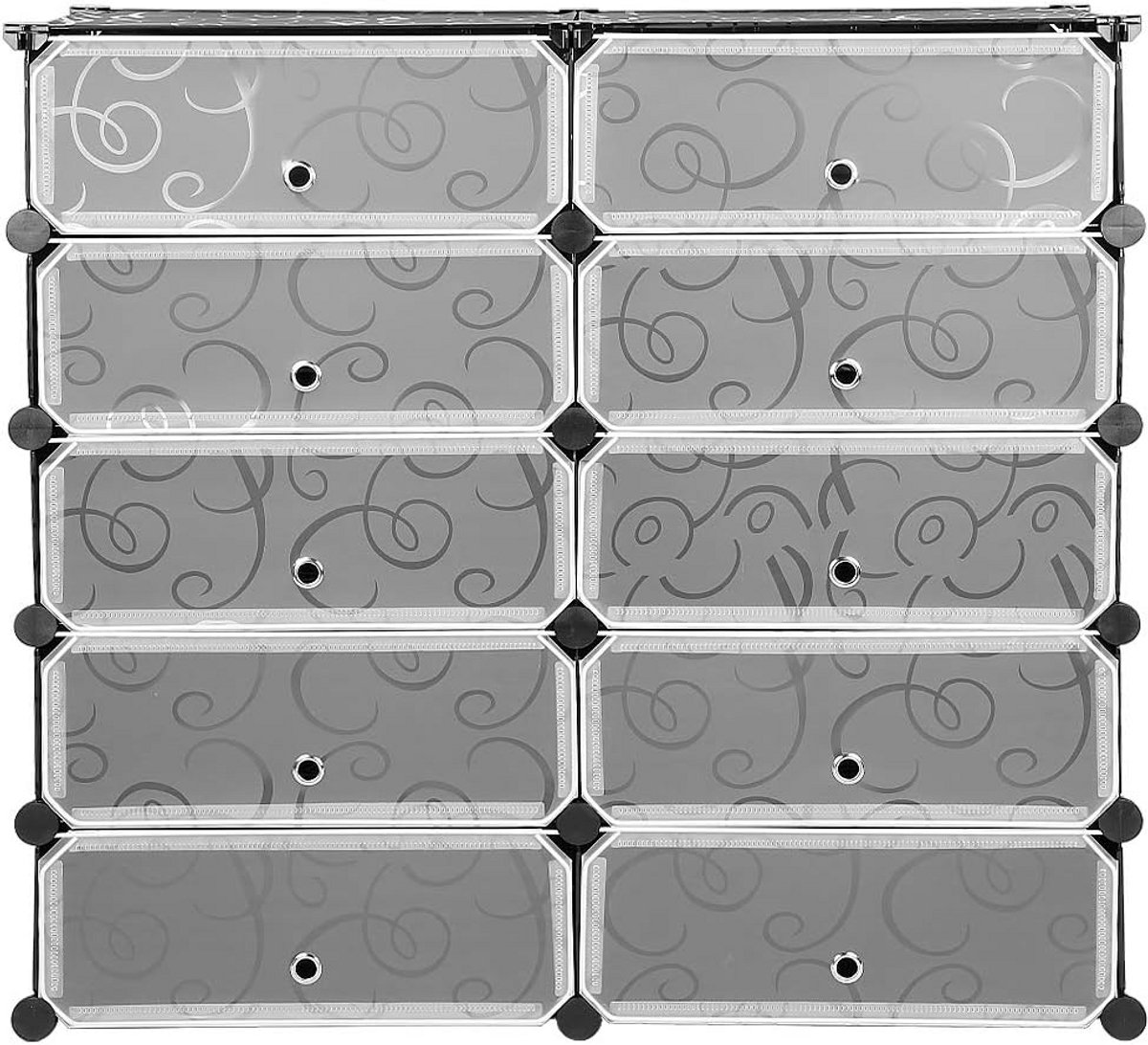 Modulaire Kledingkast met 10 Deuren en Planken - Flexibele Opbergoplossing (9101032833183)