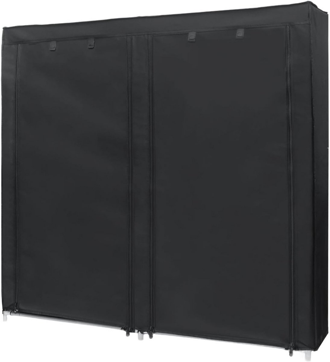 Opvouwbare Garderobekast 120x30x110 cm - Ruimtebesparende Kledingoplossing met Ritssluiting en Schoenrek (9101049333362)