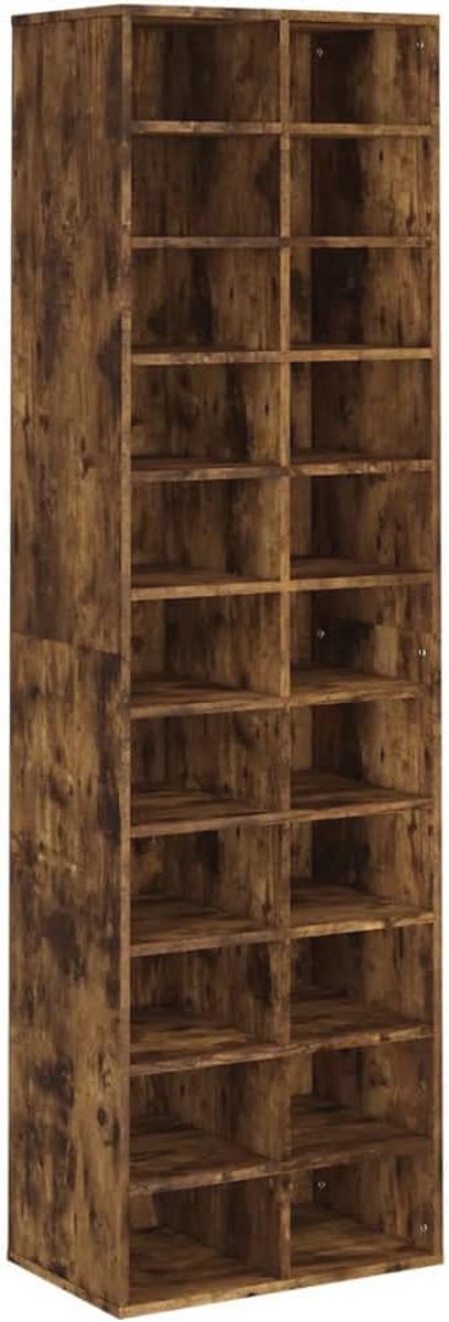 Schoenenkast 54x34x183 cm - Houten Opbergoplossing voor Schoenen (9101019813603)