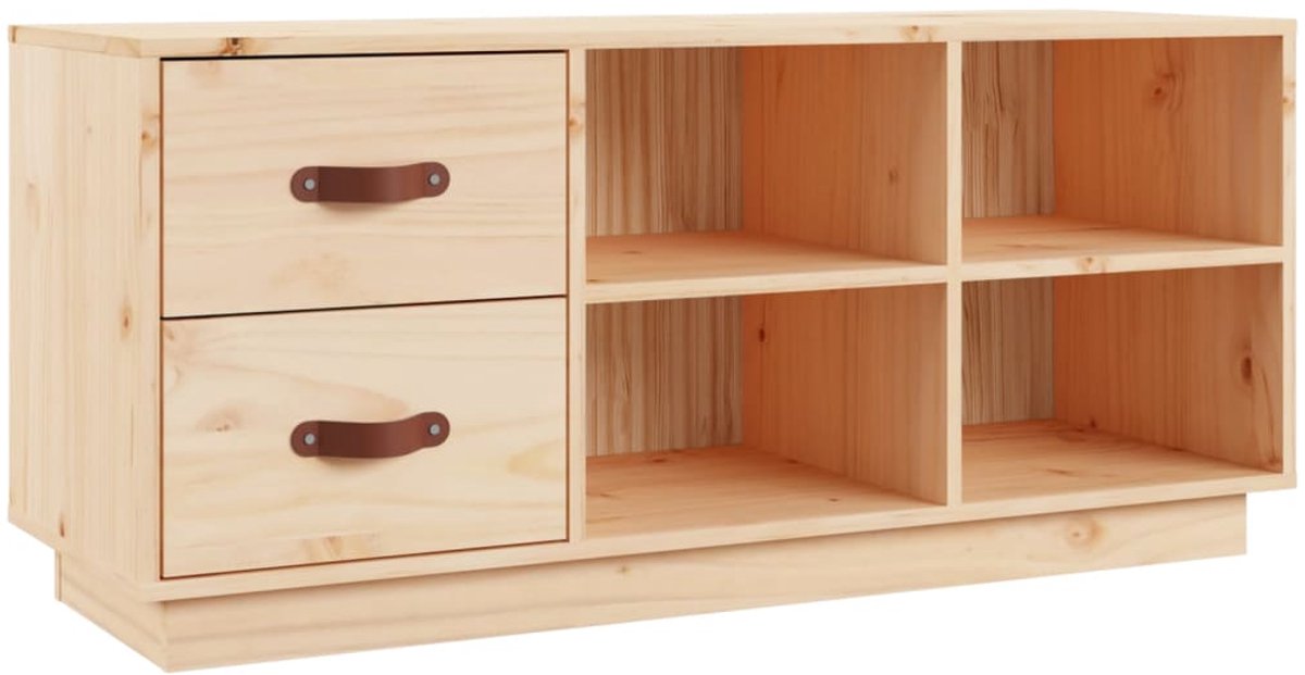 Schoenenkast | Schoenenbank | Schoenenrek 100x34x45 cm massief grenenhout (6248446695945)