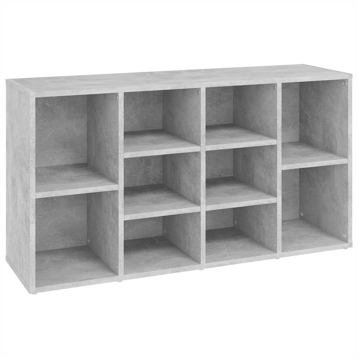 Schoenenkast | Schoenenbank | Schoenenrek 103x30x55 cm bewerkt hout betongrijs (6248446696553)