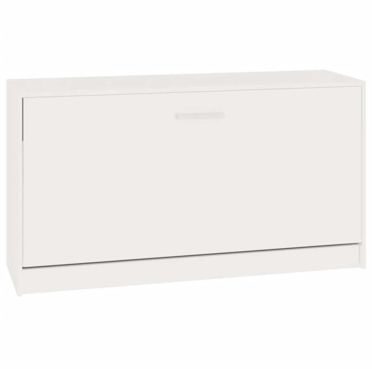 Schoenenkast | Schoenenbank | Schoenenrek Hoogglans Wit 80x24x45 cm Bewerkt Hout (6248446696928)