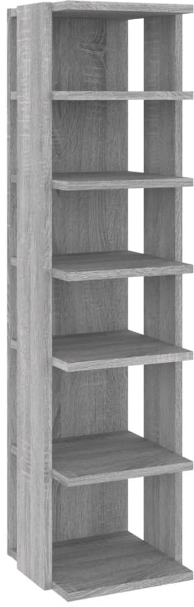 Schoenenkast | Schoenenrek 27,5x27x102 cm bewerkt hout grijs sonoma (6248446697345)