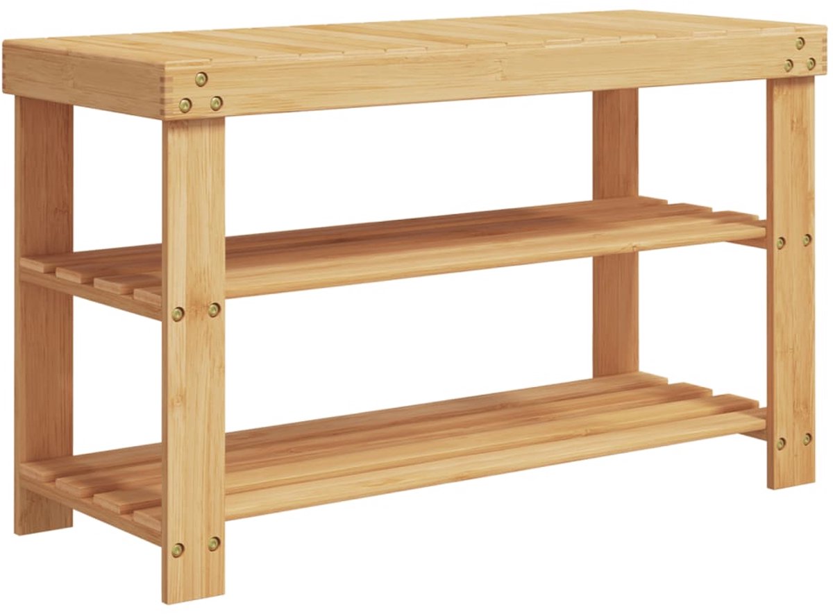 Schoenenkast | Schoenenrek 3-laags 70x27,5x45 cm bamboe (6248446697352)