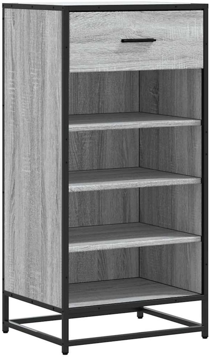 Schoenenkast | Schoenenrek 48x38x97,5 cm bewerkt hout grijs sonoma eikenkleur (6248446697536)
