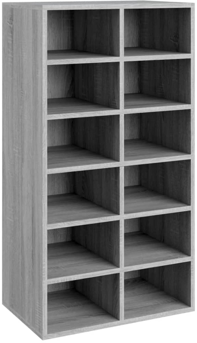 Schoenenkast | Schoenenrek 54x34x100,5 cm bewerkt hout grijs sonoma eikenkleur (6248446697659)