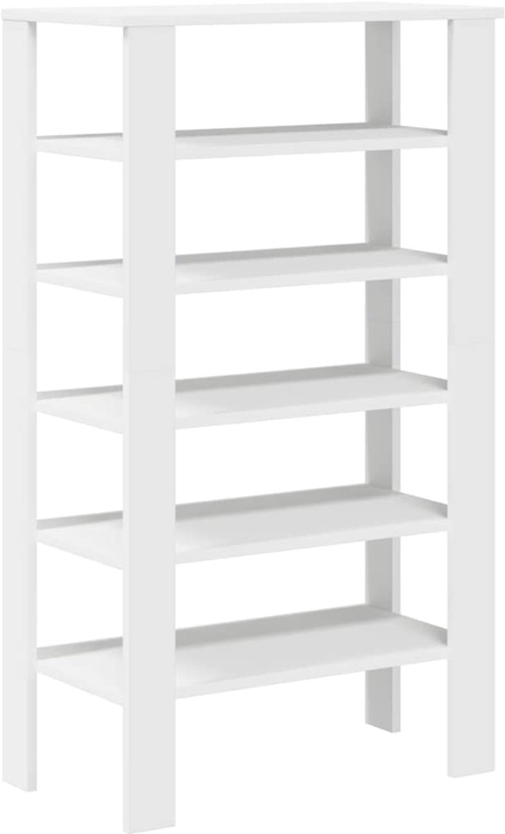 Schoenenkast | Schoenenrek 61x32x105 cm bewerkt hout wit (6248446698069)
