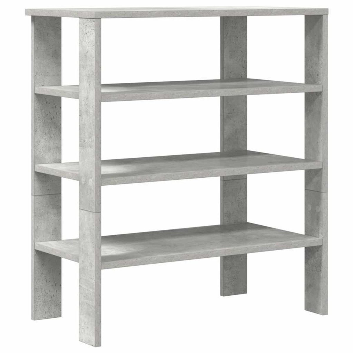 Schoenenkast | Schoenenrek 61x32x70 cm bewerkt hout betongrijs (6248446698083)