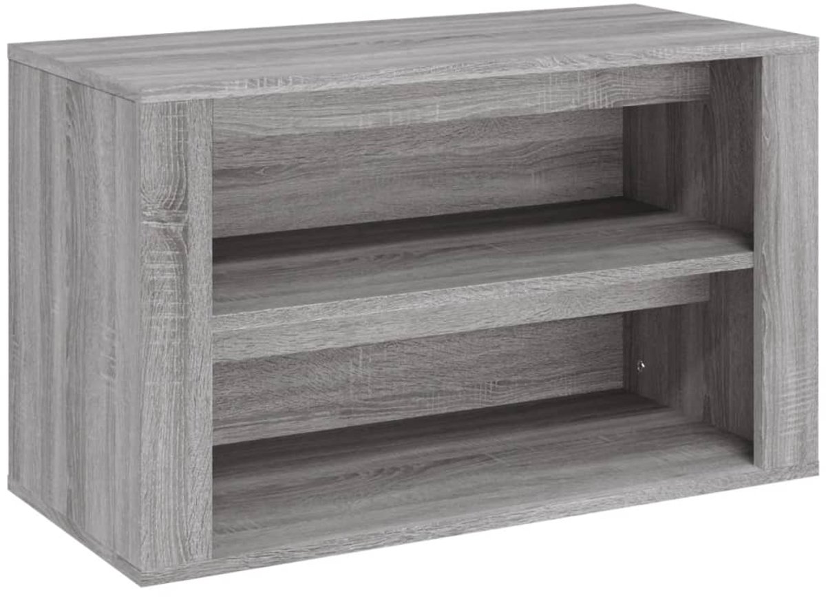 Schoenenkast | Schoenenrek 75x35x45 cm bewerkt hout grijs sonoma eikenkleur (6248446698267)