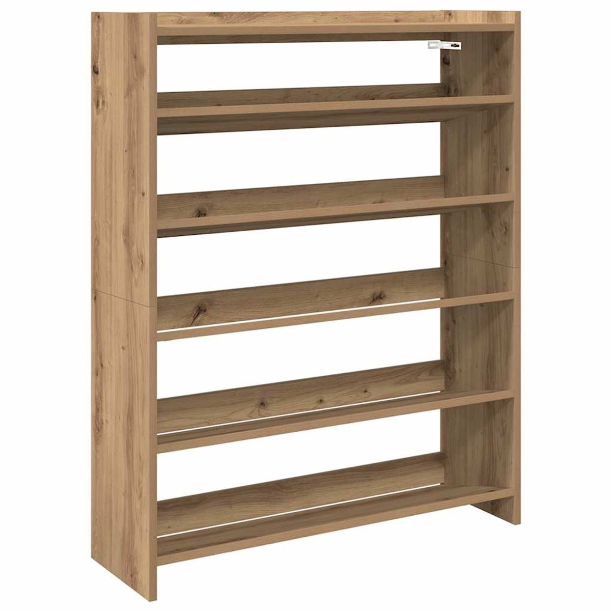 Schoenenkast | Schoenenrek 80x25x100 cm bewerkt hout artisanaal eikenkleur (6248446698298)