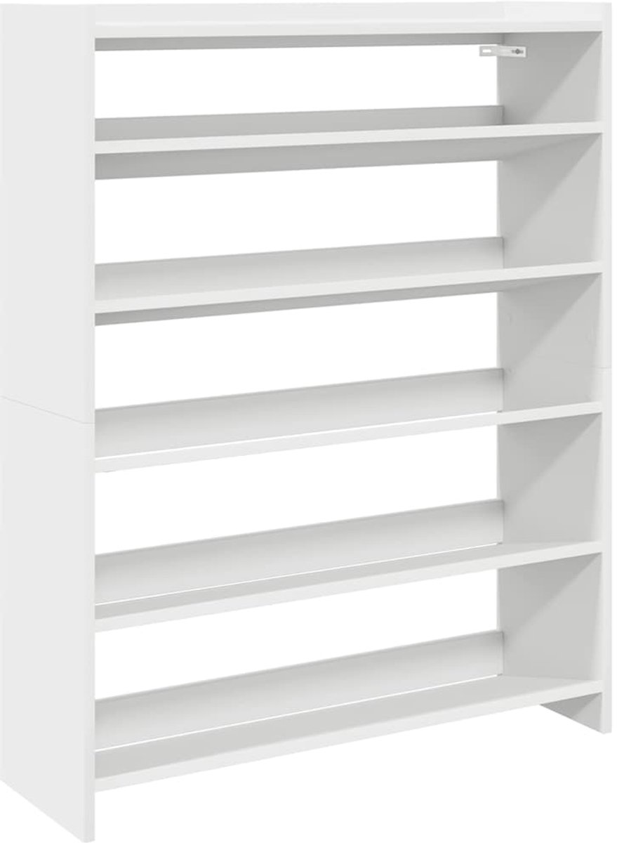 Schoenenkast | Schoenenrek 80x25x100 cm bewerkt hout wit (6248446698342)