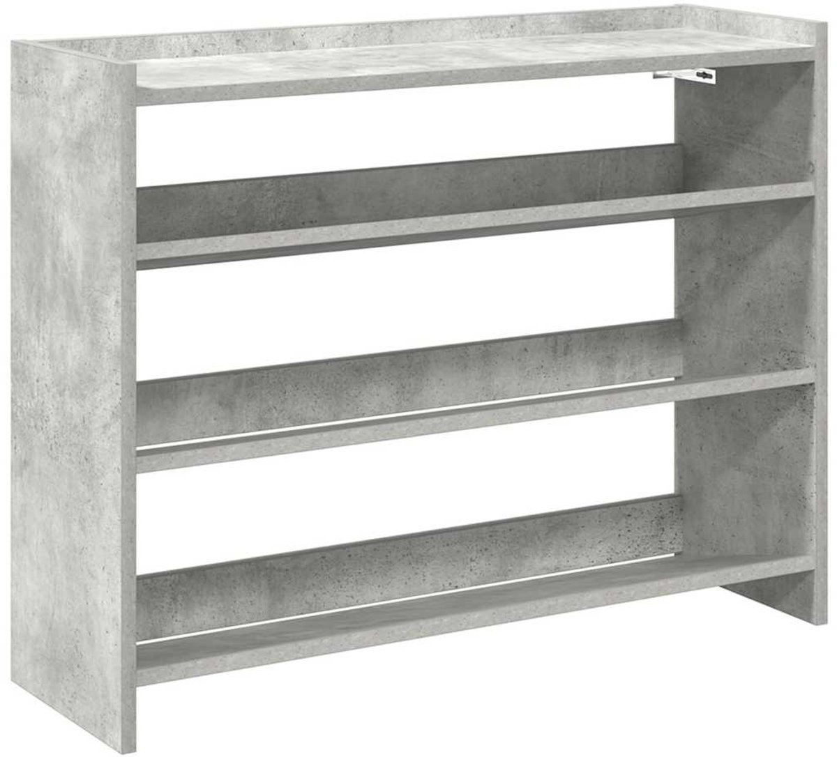 Schoenenkast | Schoenenrek 80x25x62 cm bewerkt hout betongrijs (6248446698373)