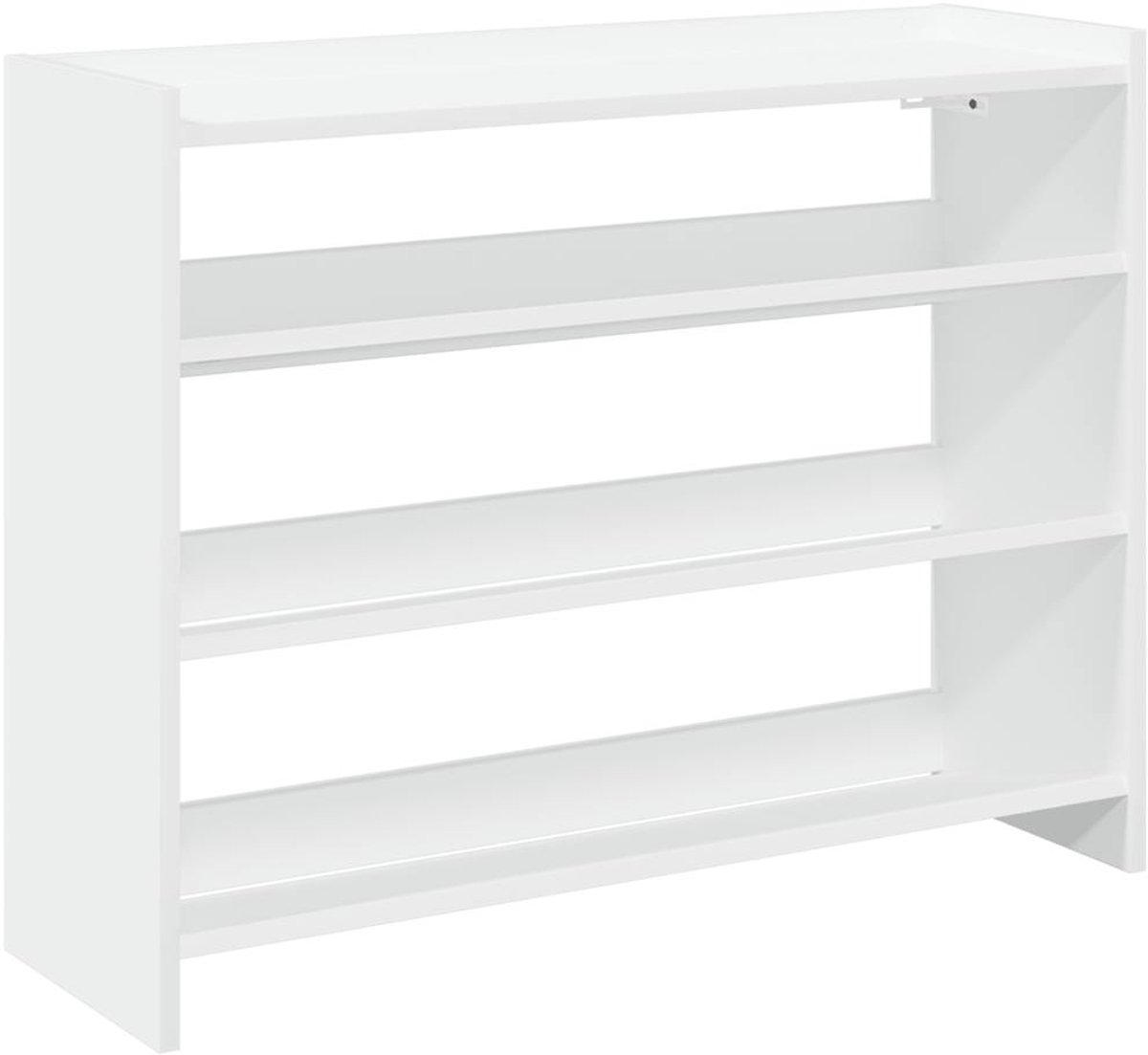 Schoenenkast | Schoenenrek 80x25x62 cm bewerkt hout wit (6248446698427)