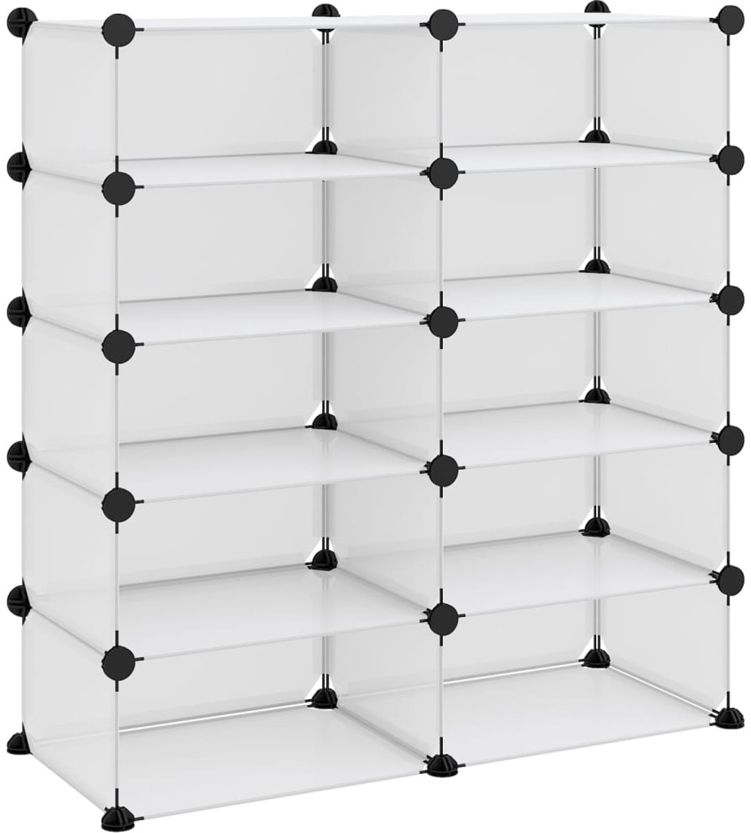 Schoenenkast | Schoenenrek 84x32x88,5 cm polypropeen transparant (6248446698564)