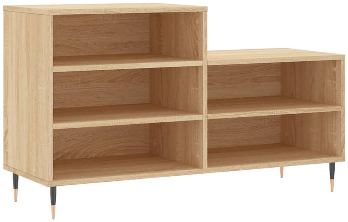Schoenenkast | Schoenenrek | Opbergkast 102x36x60 cm bewerkt hout sonoma eikenkleurig (6248446688268)
