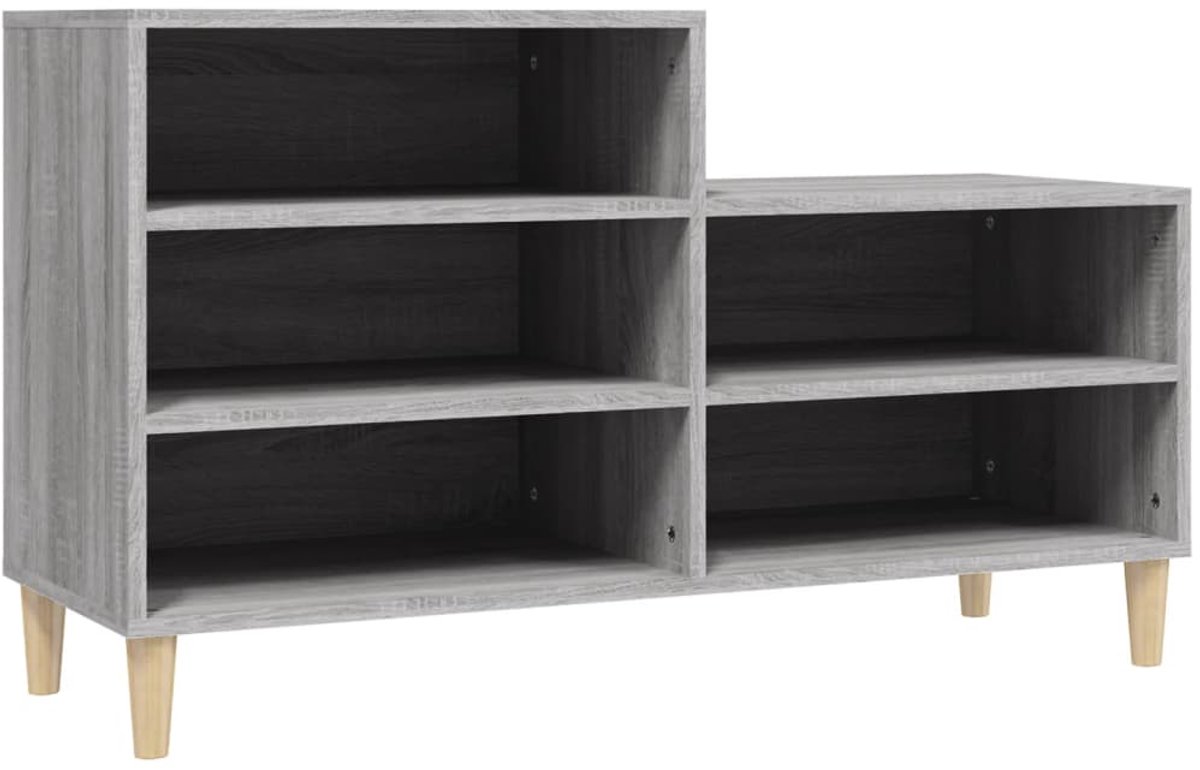 Schoenenkast | Schoenenrek | Opbergkast 102x36x60 cm bewerkt hout sonoma grijs (6248446688282)