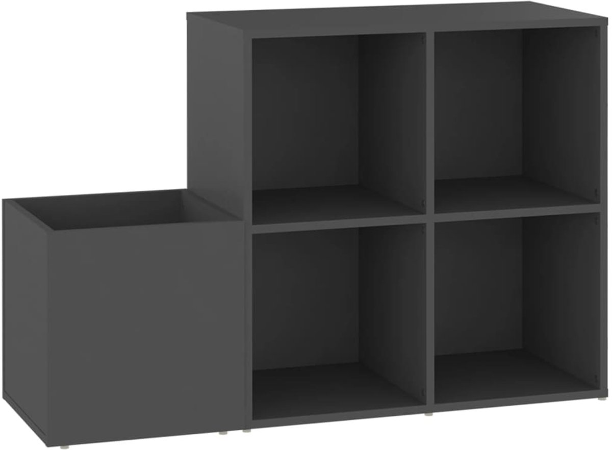 Schoenenkast | Schoenenrek | Opbergkast 105x35,5x70 cm bewerkt hout grijs (6248446695853)