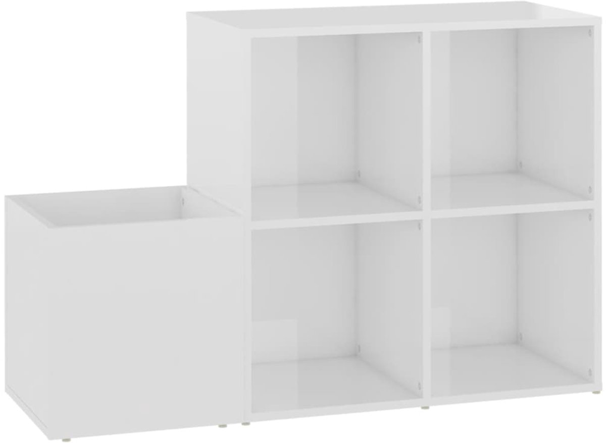 Schoenenkast | Schoenenrek | Opbergkast 105x35,5x70 cm bewerkt hout hoogglans wit (6248446695877)