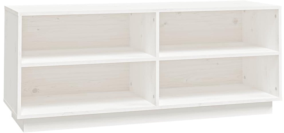 Schoenenkast | Schoenenrek | Opbergkast 110x34x45 cm massief grenenhout wit (6248446688664)