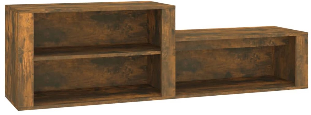 Schoenenkast | Schoenenrek | Opbergkast 150x35x45 cm bewerkt hout gerookt eikenkleurig (6248446688855)