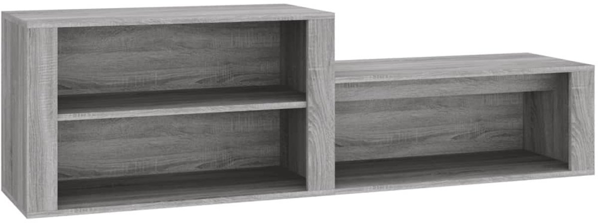 Schoenenkast | Schoenenrek | Opbergkast 150x35x45 cm bewerkt hout grijs sonoma (6248446688862)