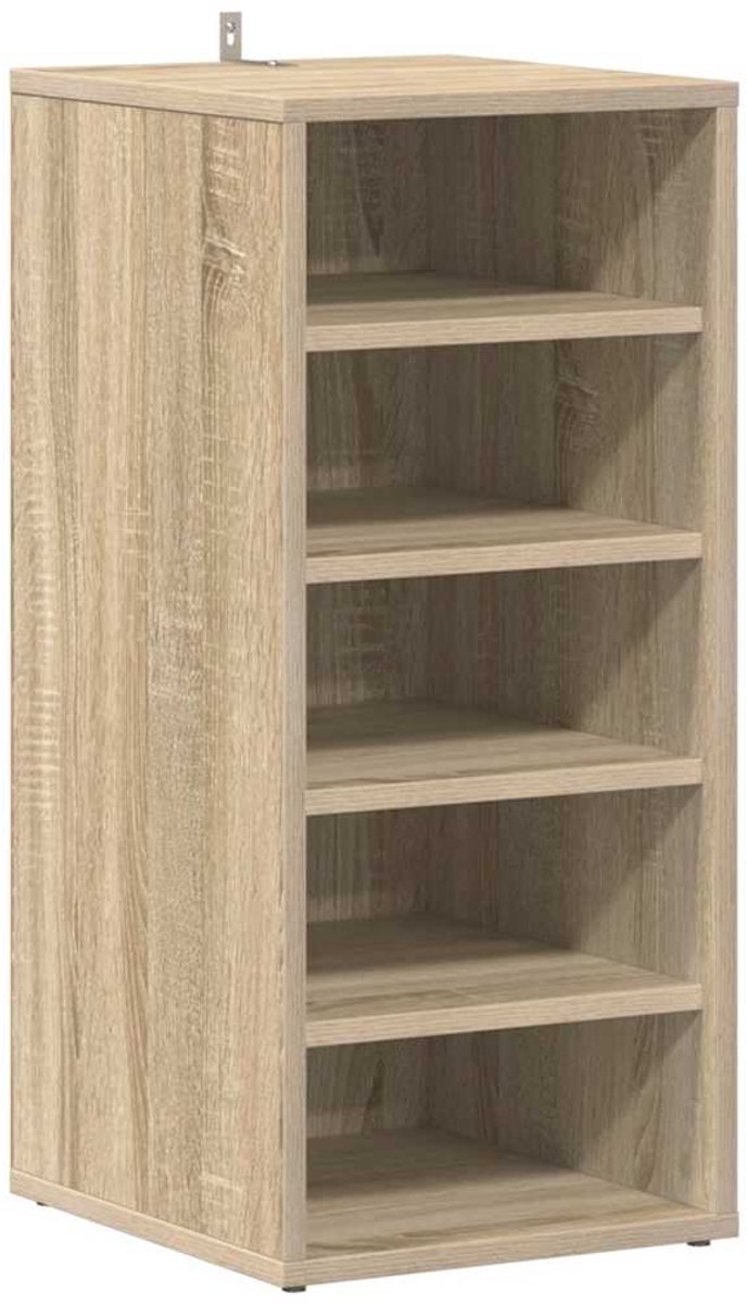Schoenenkast | Schoenenrek | Opbergkast 31,5x35x70 cm bewerkt hout sonoma eikenkleurig (6248446689432)