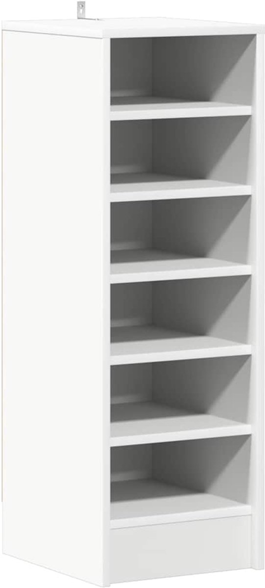 Schoenenkast | Schoenenrek | Opbergkast 31,5x35x90 cm bewerkt hout wit (6248446689487)