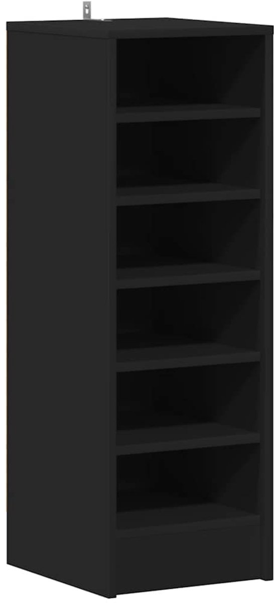 Schoenenkast | Schoenenrek | Opbergkast 31,5x35x90 cm bewerkt hout zwart (6248446689494)