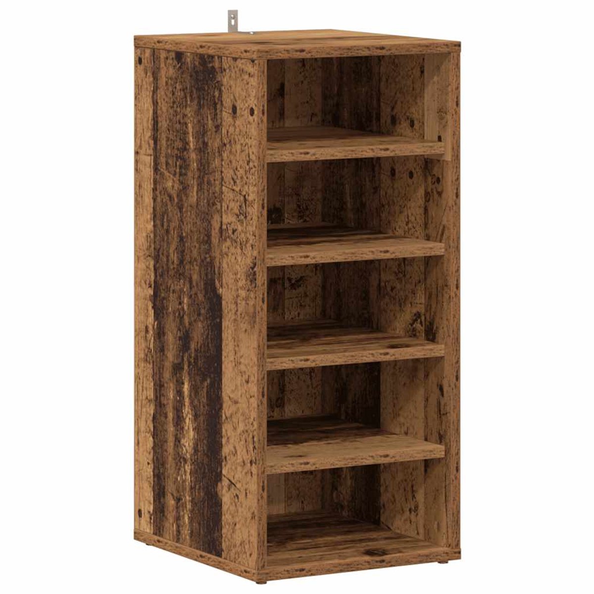 Schoenenkast | Schoenenrek | Opbergkast 32x35x70 cm bewerkt hout oud houtkleurig (6248446689531)