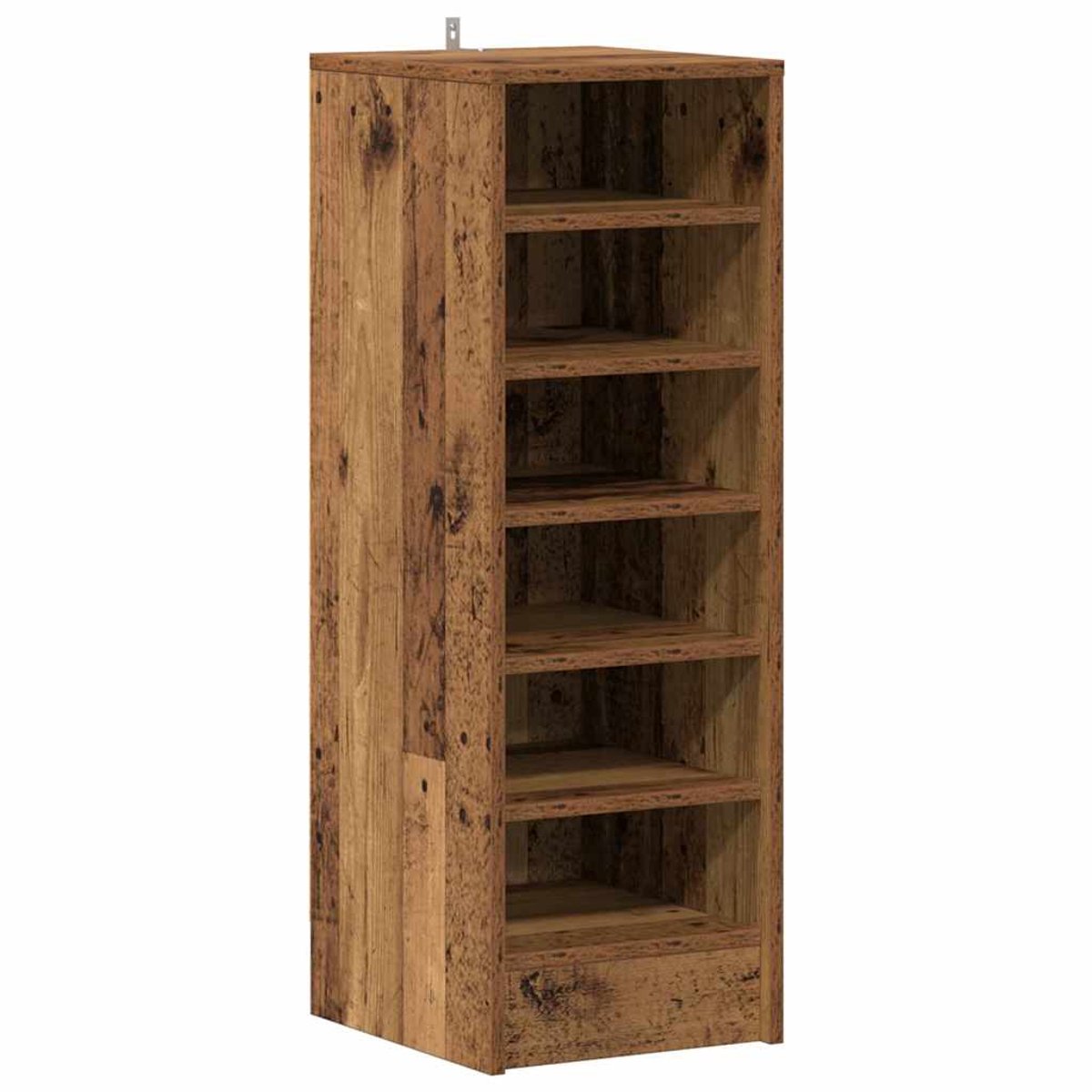 Schoenenkast | Schoenenrek | Opbergkast 32x35x92 cm bewerkt hout oud houtkleurig (6248446689647)