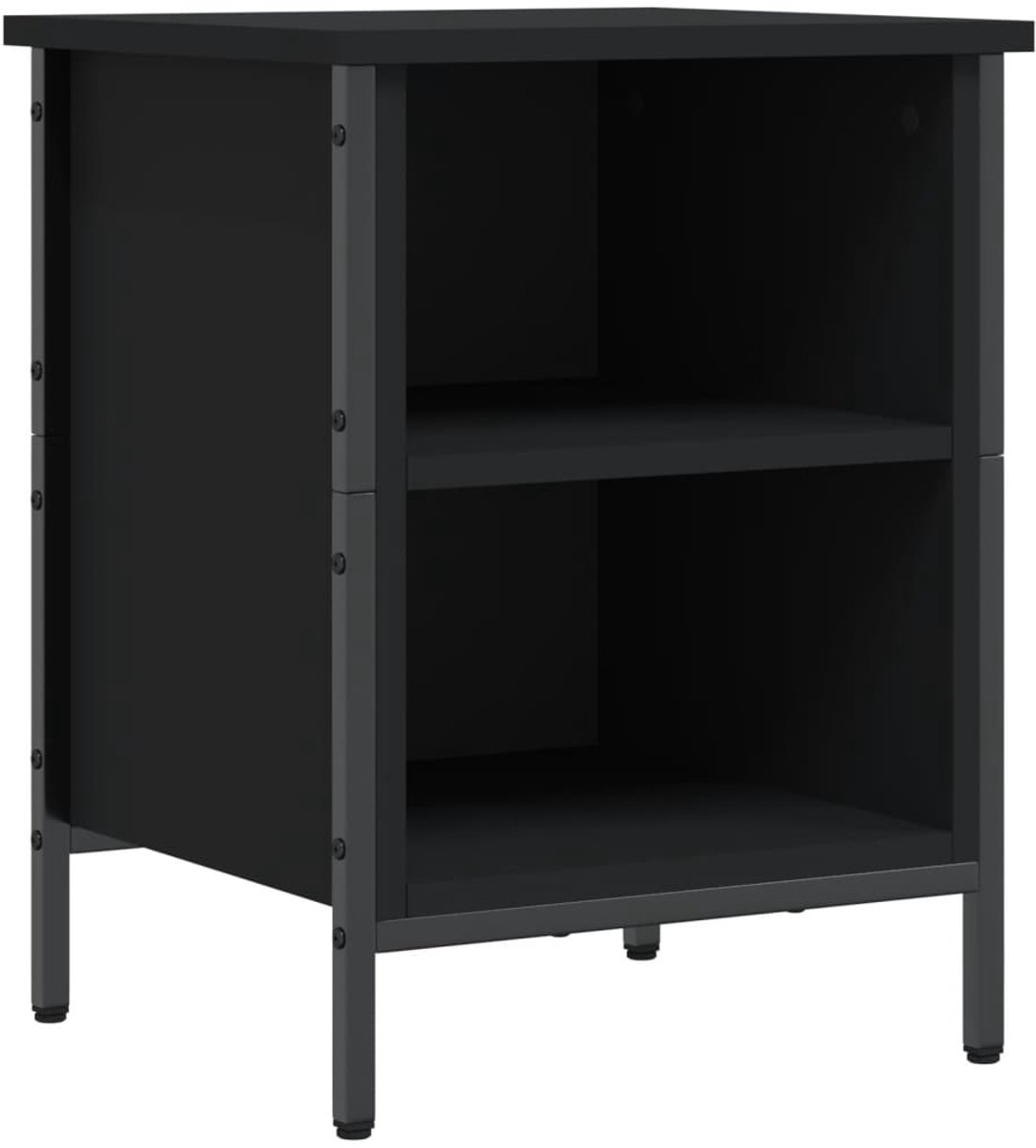 Schoenenkast | Schoenenrek | Opbergkast 38x35x50 cm bewerkt hout zwart (6248446689746)