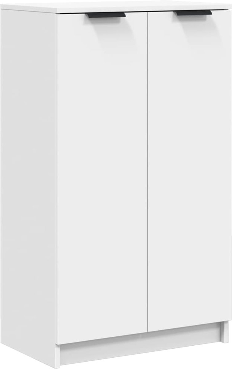 Schoenenkast | Schoenenrek | Opbergkast 59x35x100,5 cm bewerkt hout wit (6248446690537)