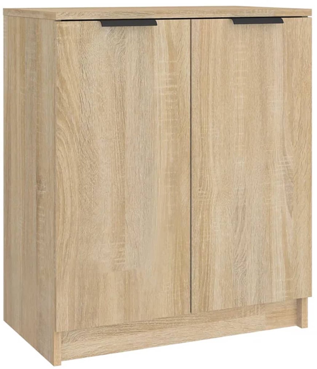 Schoenenkast | Schoenenrek | Opbergkast 59x35x70 cm bewerkt hout sonoma eikenkleurig (6248446690599)