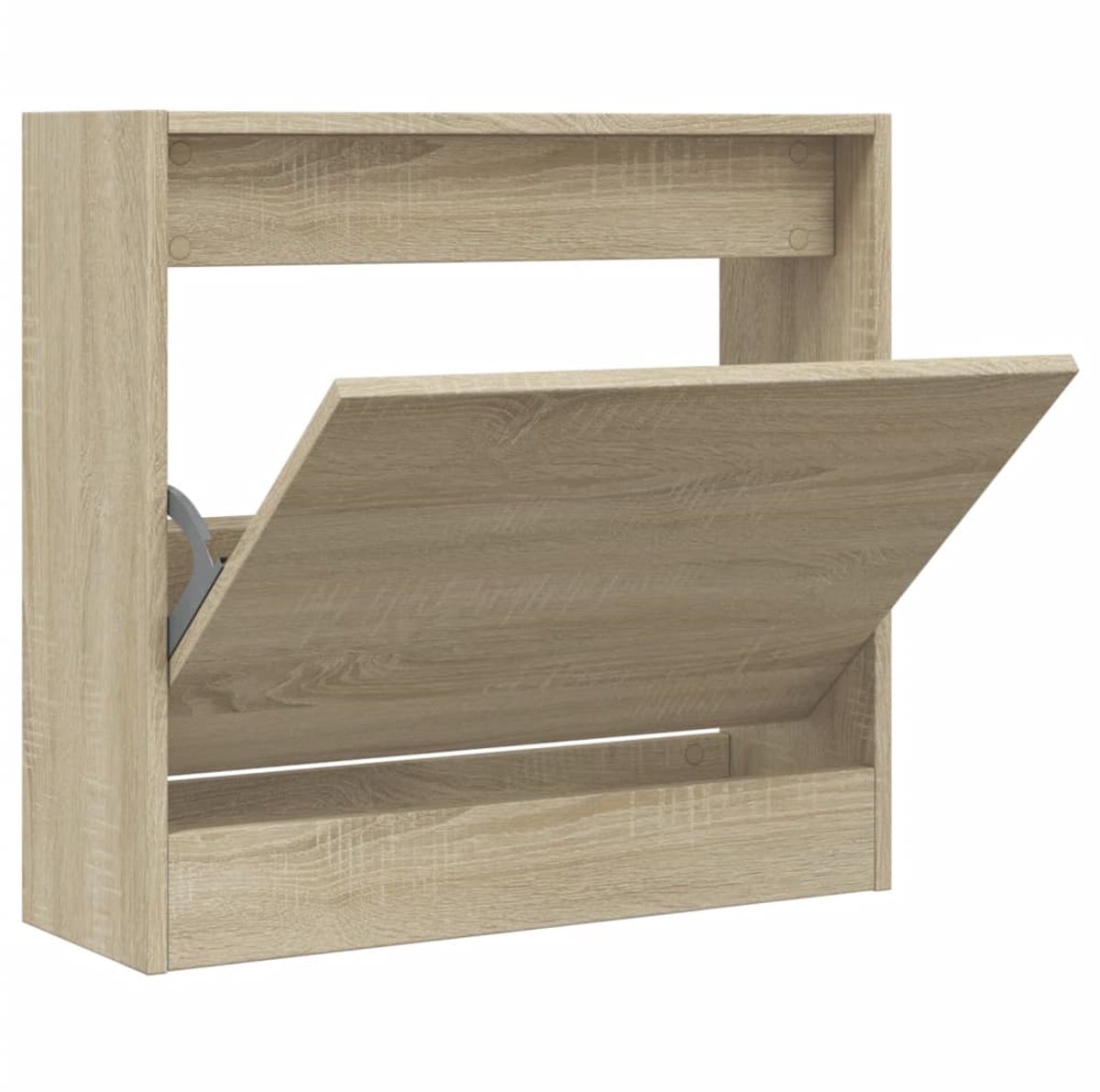 Schoenenkast | Schoenenrek | Opbergkast 60x21x57 cm bewerkt hout sonoma eikenkleurig (6248446690698)