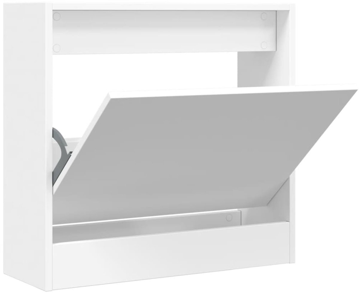 Schoenenkast | Schoenenrek | Opbergkast 60x21x57 cm bewerkt hout wit (6248446690704)