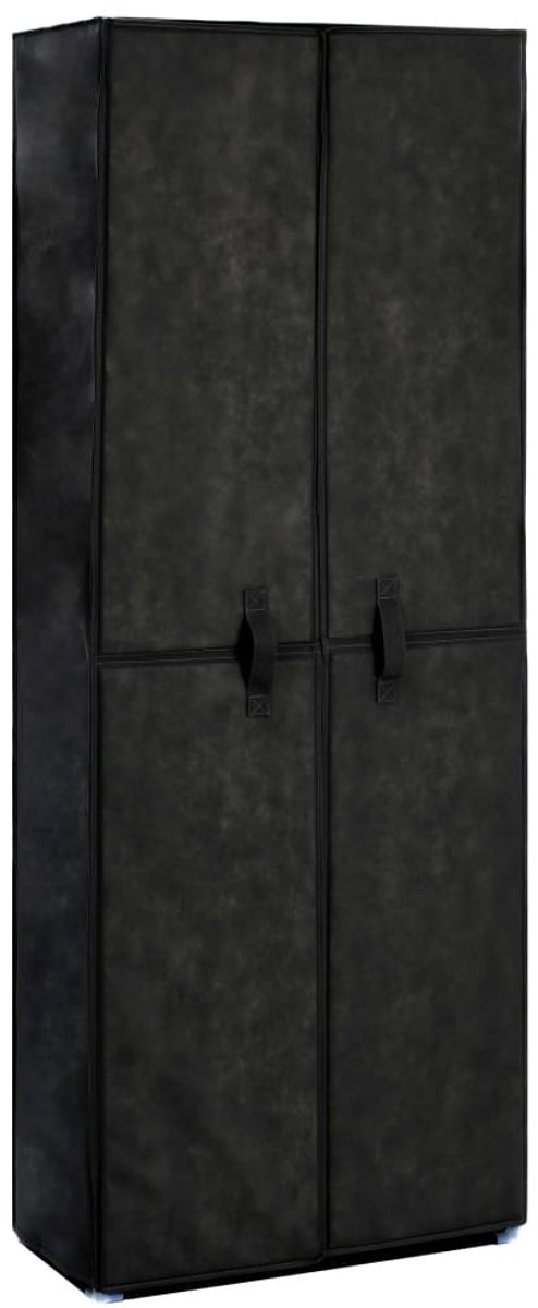 Schoenenkast | Schoenenrek | Opbergkast 60x30x166 cm stof zwart (6248446690766)