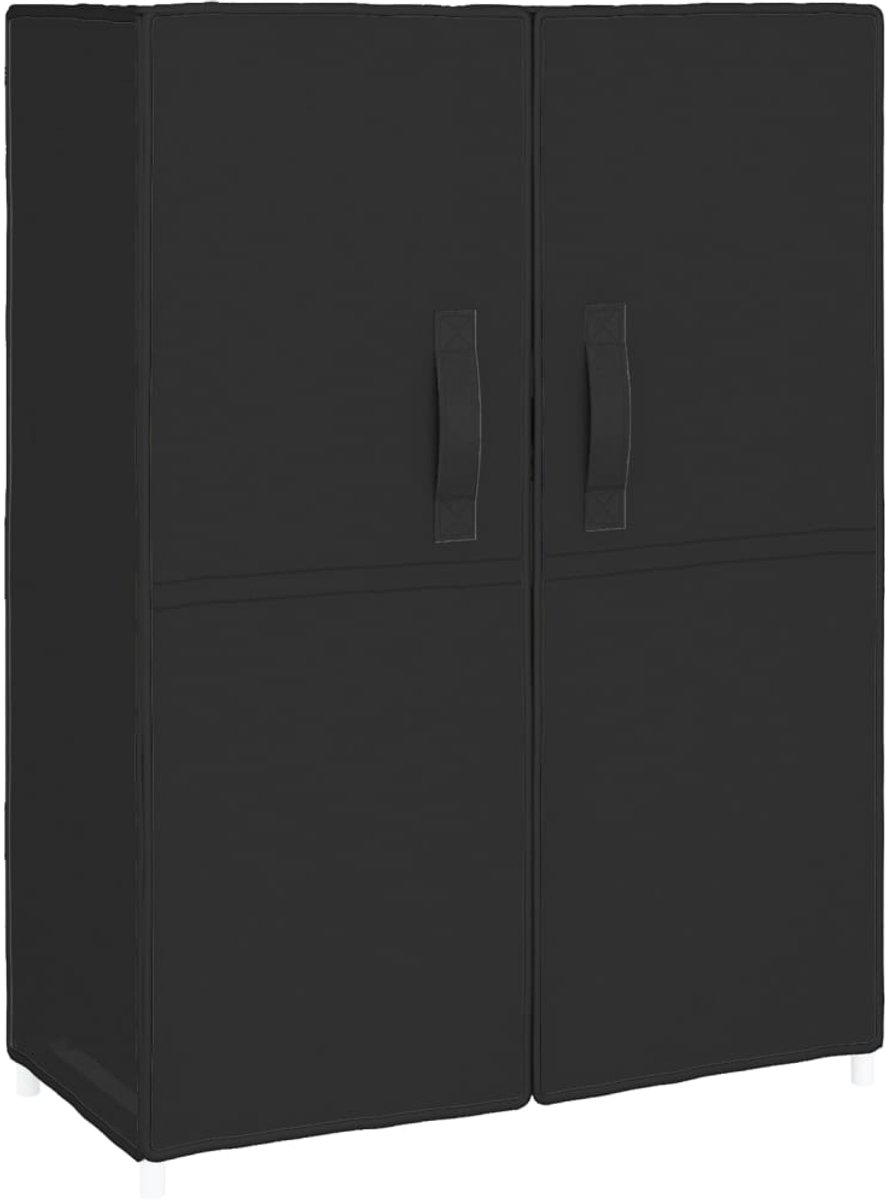 Schoenenkast | Schoenenrek | Opbergkast 60x30x90 cm stof zwart (6248446690773)