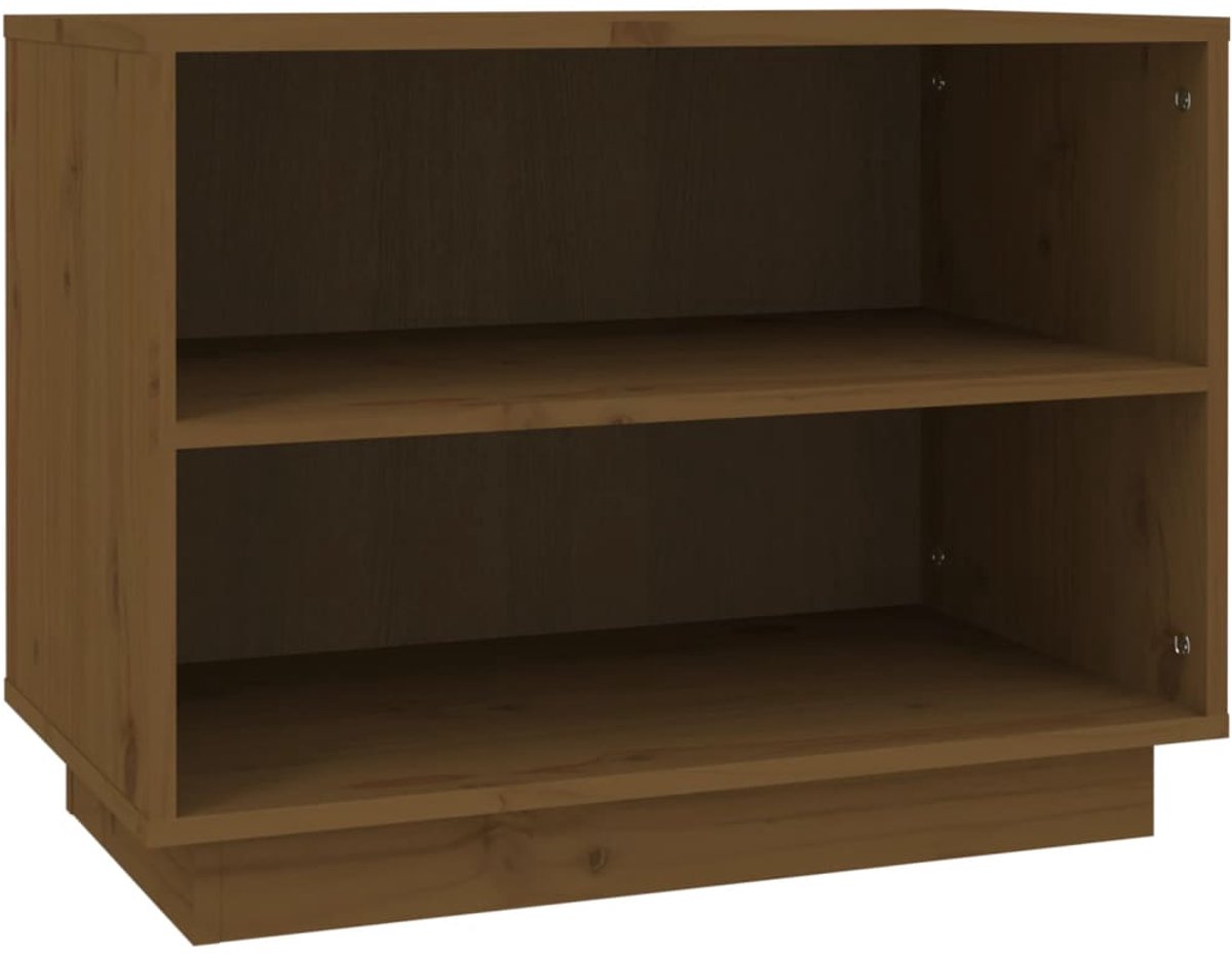 Schoenenkast | Schoenenrek | Opbergkast 60x34x45 cm massief grenenhout honingbruin (6248446690926)