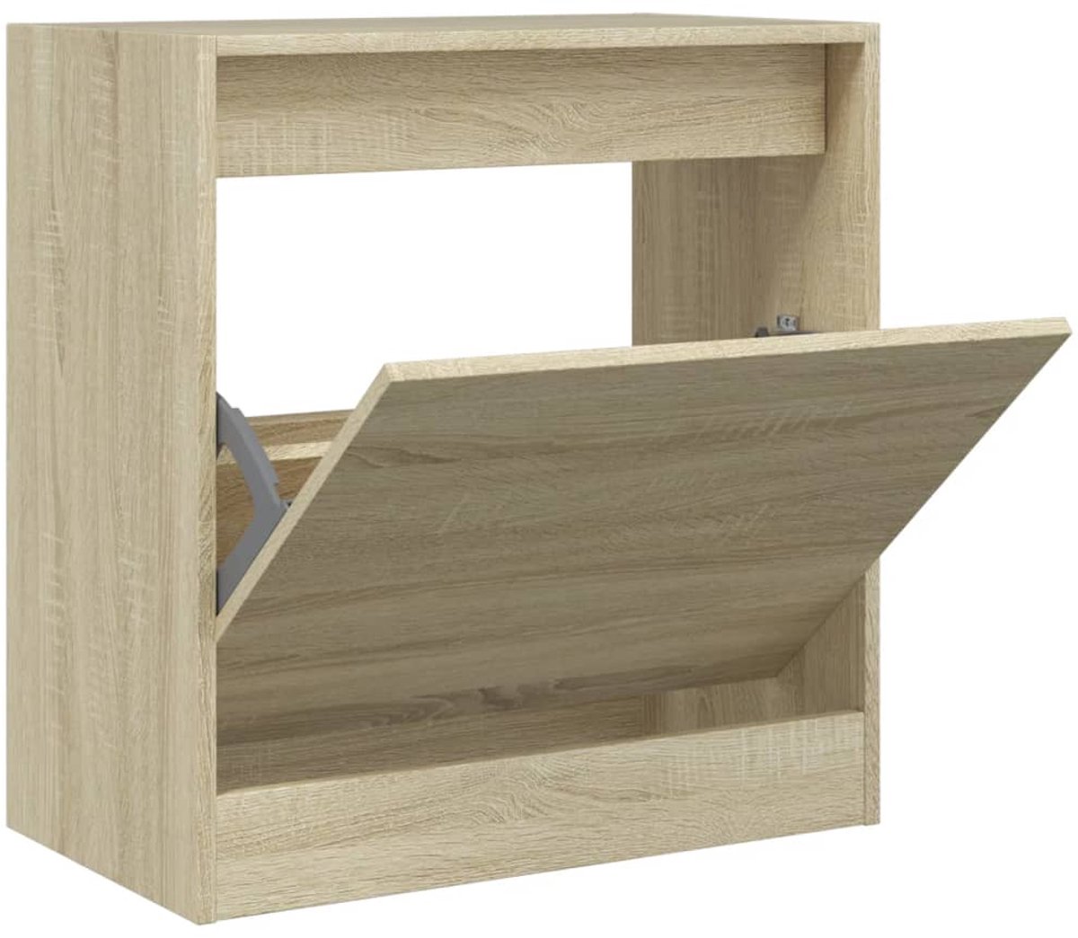 Schoenenkast | Schoenenrek | Opbergkast 60x34x63,5 cm bewerkt hout sonoma eikenkleurig (6248446690988)
