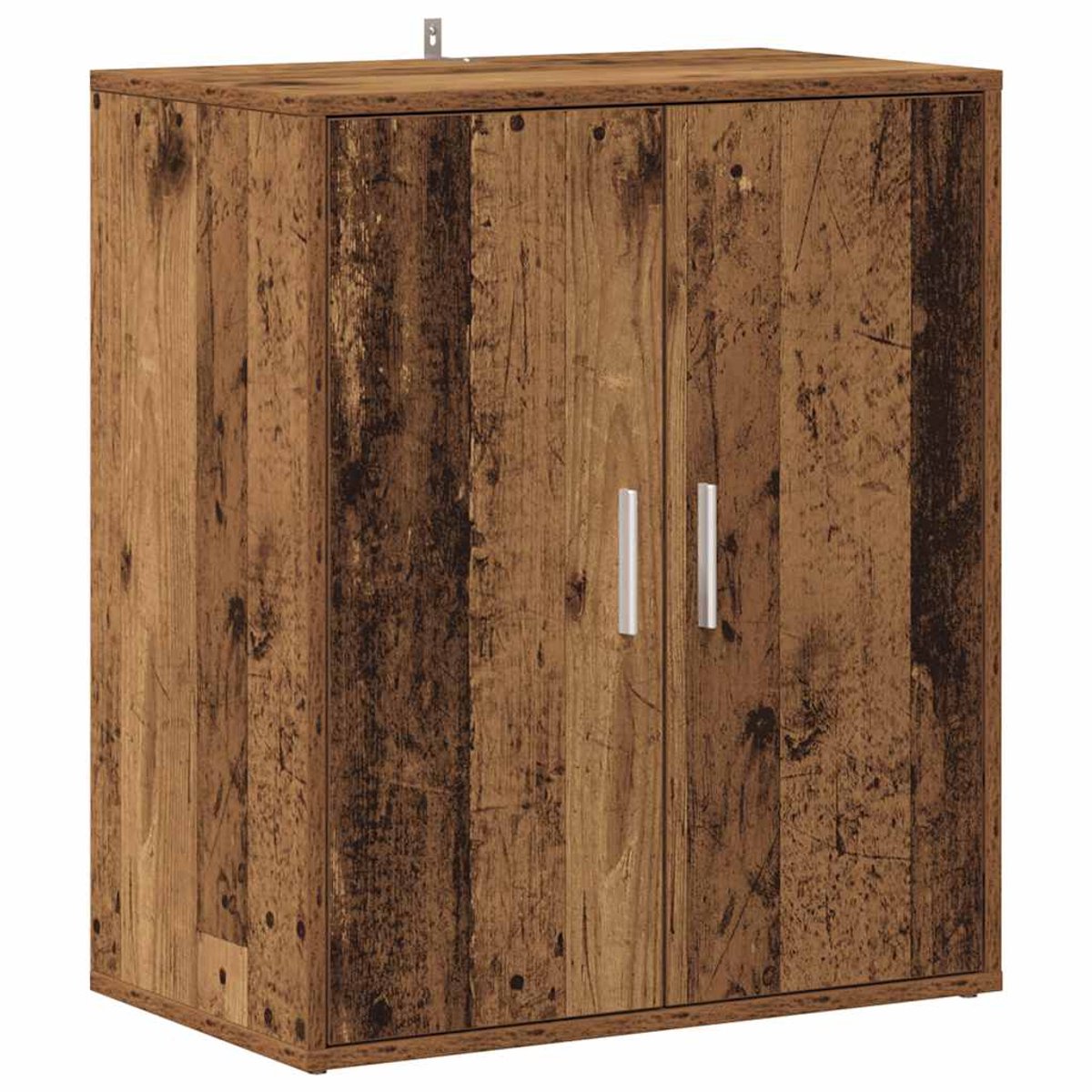 Schoenenkast | Schoenenrek | Opbergkast 60x35x70 cm bewerkt hout oud houtkleurig (6248446691329)