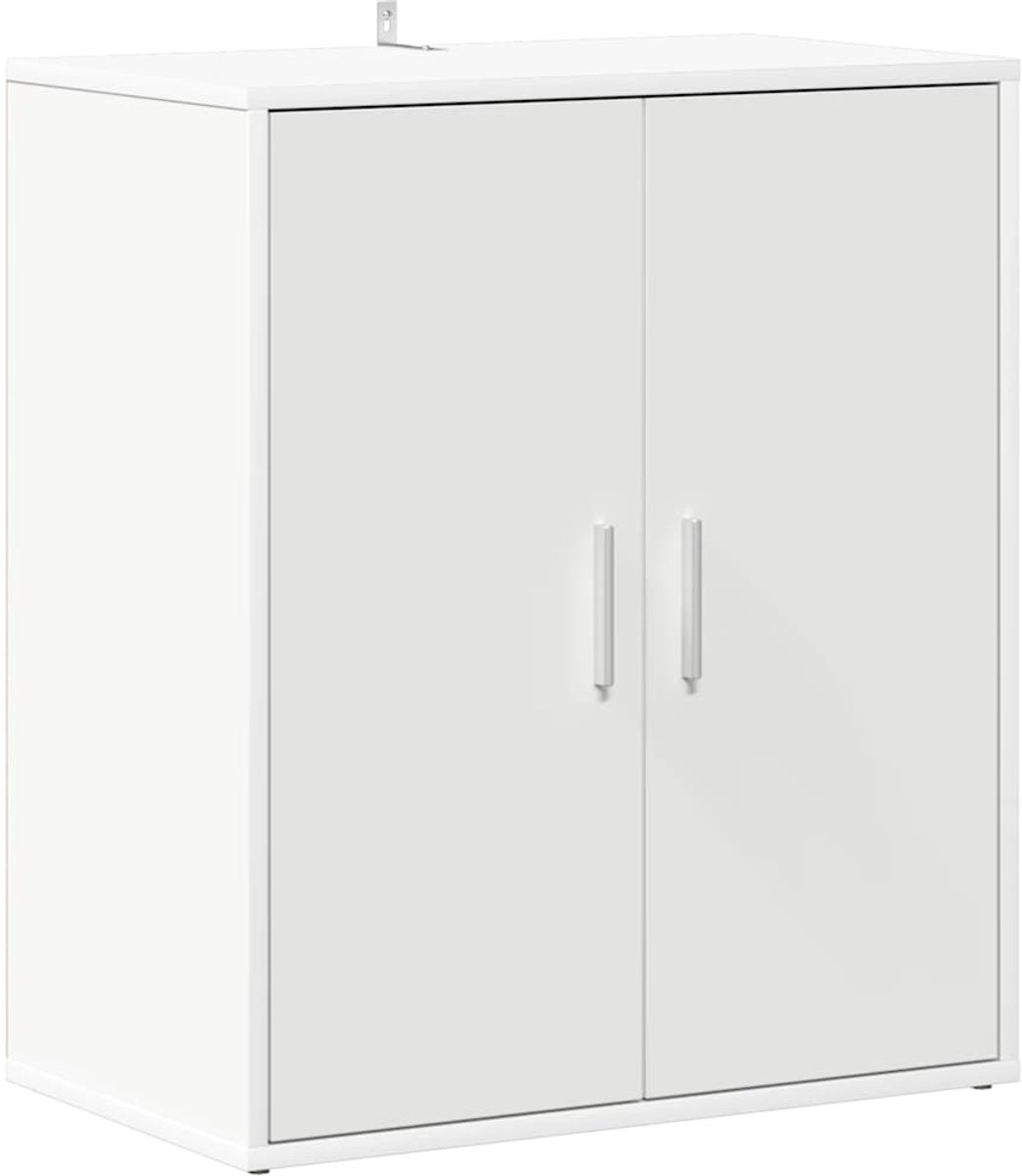 Schoenenkast | Schoenenrek | Opbergkast 60x35x70 cm bewerkt hout wit (6248446691367)