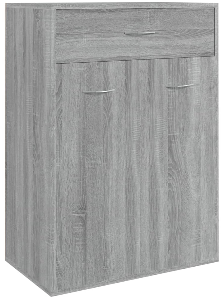 Schoenenkast | Schoenenrek | Opbergkast 60x35x84 cm bewerkt hout grijs sonoma (6248446691459)